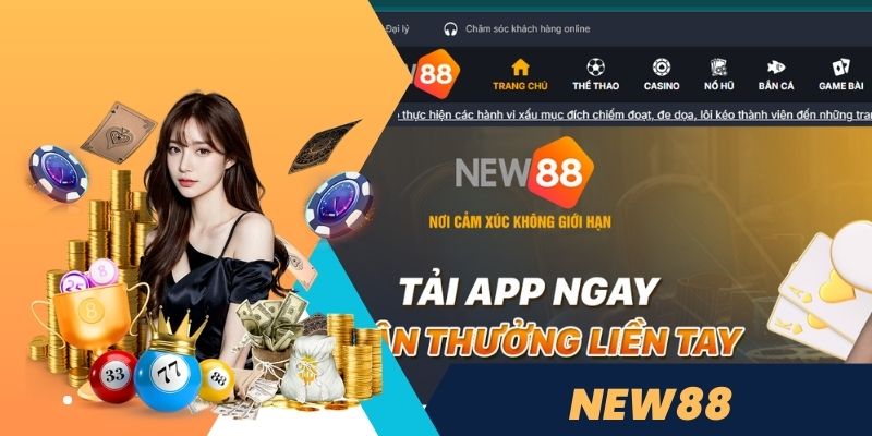 Thông tin hình ảnh trang chủ website giải trí New88